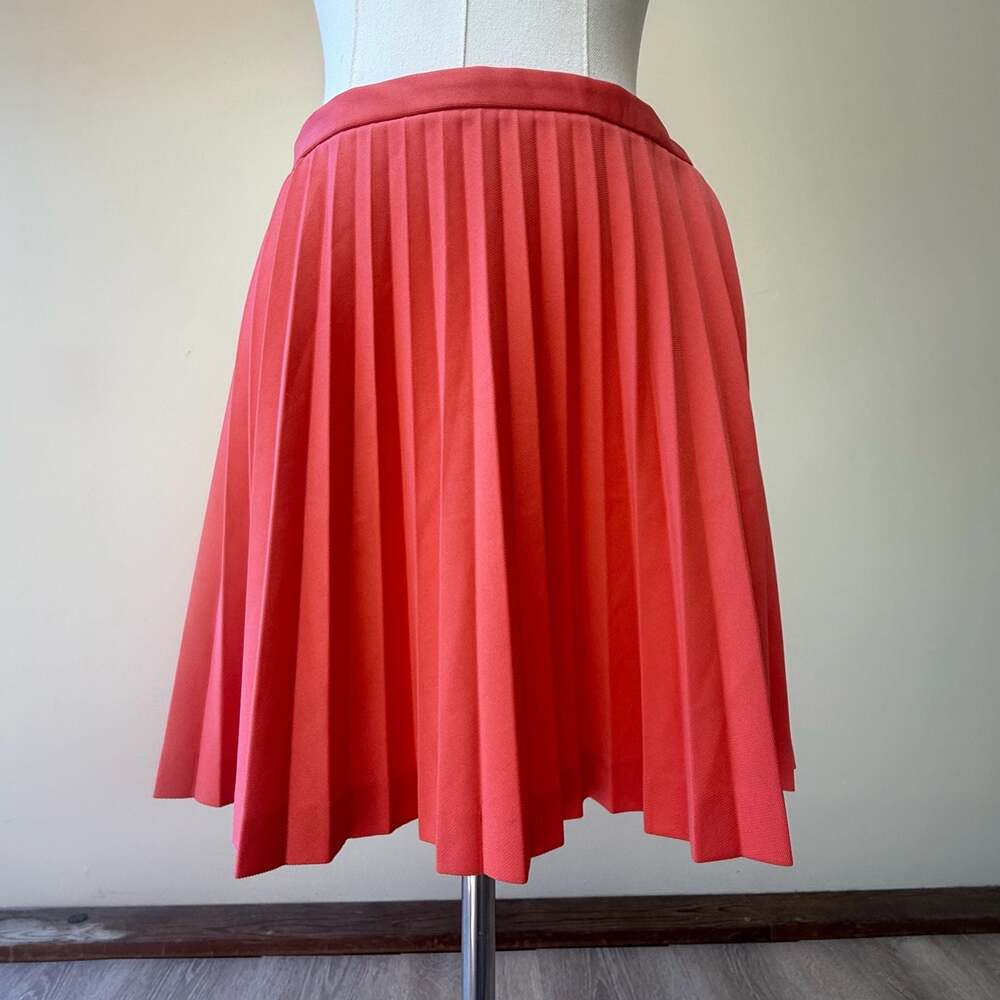 Vintage Coral Pink Pleated Mini Skirt